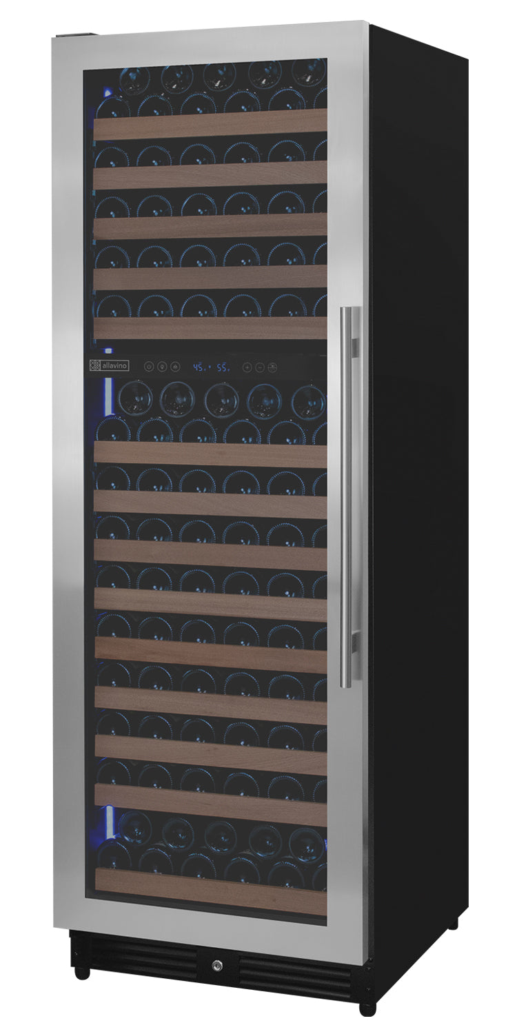 Reserva Series 172 Bottle Dual Zone Built-in Wine Refrigerator with Stainless Steel Door - Left Hinge