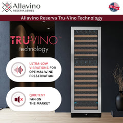Reserva Series 172 Bottle Dual Zone Built-in Wine Refrigerator with Stainless Steel Door - Left Hinge