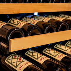 Reserva Series 344 Bottle Four Zone Side-by-Side Wine Refrigerators with Stainless Steel Doors