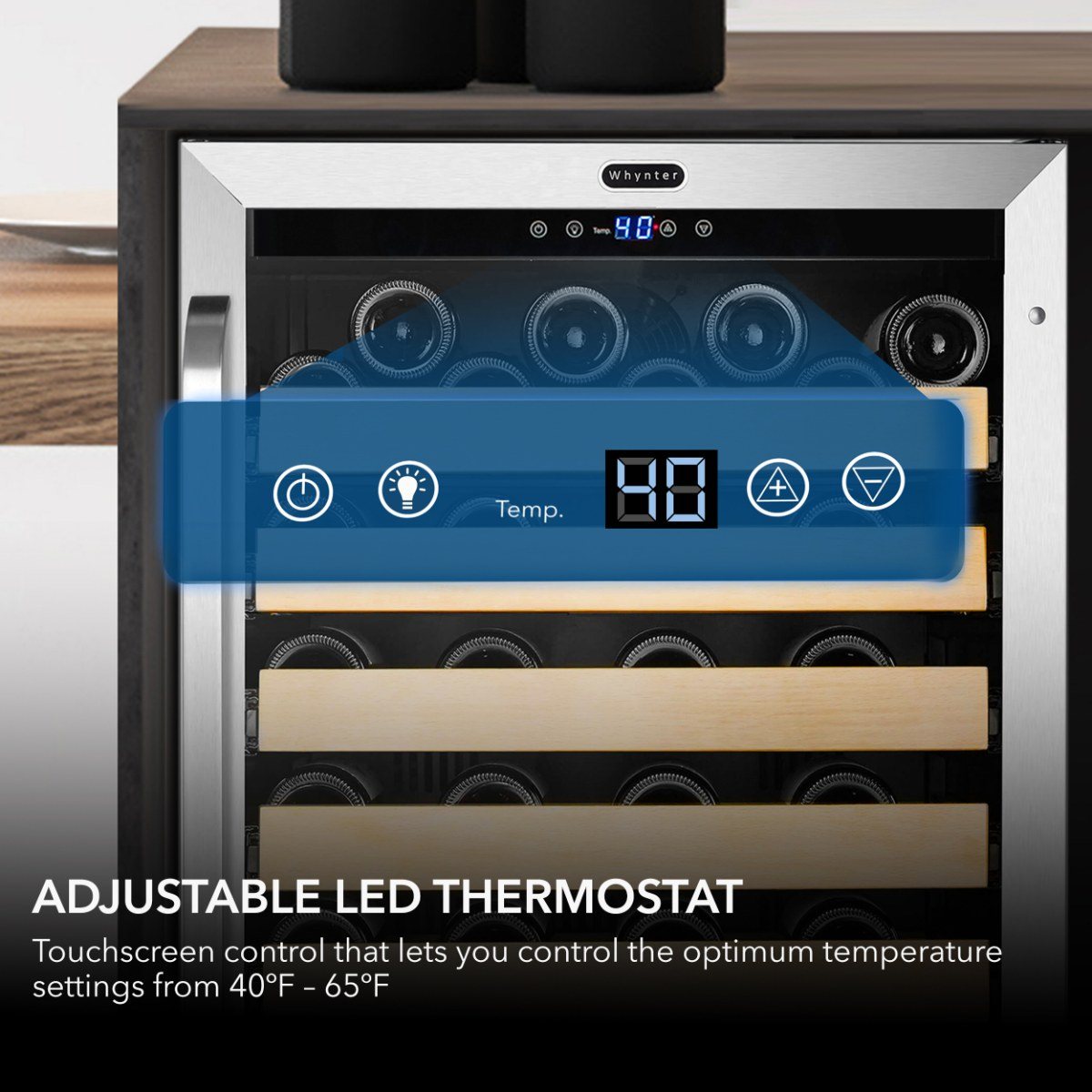 Whynter BWR-541STS 54-Bottle Single-Zone Built-In Wine Refrigerator