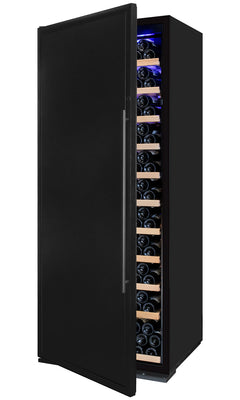 32" Wide Vite II Tru-Vino 305 Bottle Single Zone Solid Black Left Hinge Door Wine Refrigerator