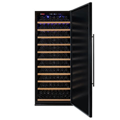 32" Wide Vite II Tru-Vino 305 Bottle Single Zone Solid Black Right Hinge Door Wine Refrigerator