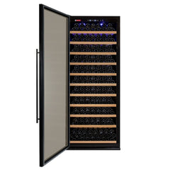 32" Wide Vite II Tru-Vino 277 Bottle Single Zone Black Left Hinge Wine Refrigerator