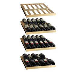 76.5" Tall Black Wine Refrigerator with Two Refrigerated Drawers