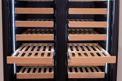 76.5" Tall Black French Doors Dual Zone Wine Refrigerator with Two Refrigerated Drawers