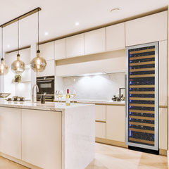 Reserva Series 344 Bottle Four Zone Side-by-Side Wine Refrigerators with Stainless Steel Doors